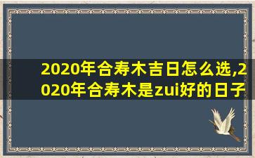 2020年合寿木吉日怎么选,2020年合寿木是zui
好的日子