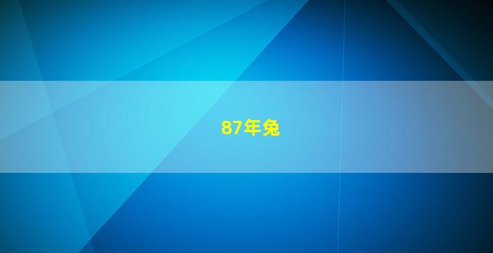 87年兔