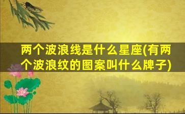 两个波浪线是什么星座(有两个波浪纹的图案叫什么牌子)