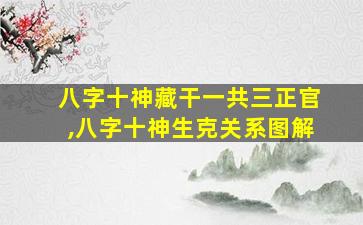 八字十神藏干一共三正官,八字十神生克关系图解