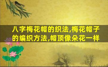 八字梅花帽的织法,梅花帽子的编织方法,帽顶像朵花一样
