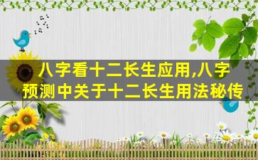 八字看十二长生应用,八字预测中关于十二长生用法秘传