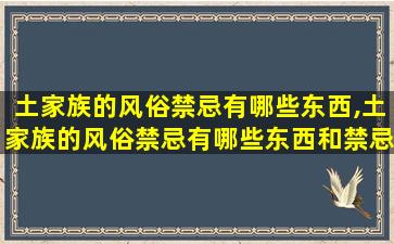 土家族的风俗禁忌有哪些东西,土家族的风俗禁忌有哪些东西和禁忌