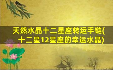 天然水晶十二星座转运手链(十二星12星座的幸运水晶)