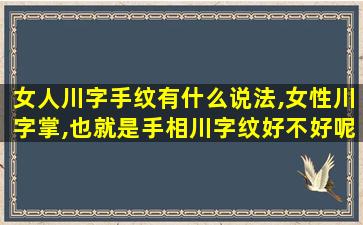 女人川字手纹有什么说法,女性川字掌,也就是手相川字纹好不好呢