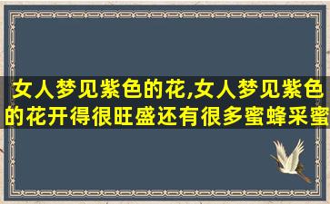 女人梦见紫色的花,女人梦见紫色的花开得很旺盛还有很多蜜蜂采蜜