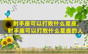 射手座可以打败什么星座,射手座可以打败什么星座的人