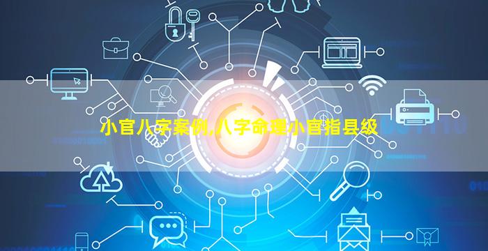 小官八字案例,八字命理小官指县级