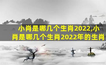 小肖是哪几个生肖2022,小肖是哪几个生肖2022年的生肖
