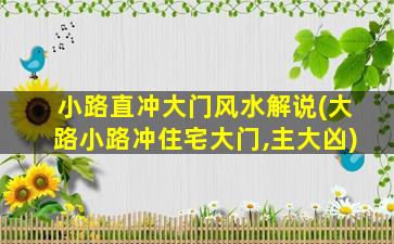 小路直冲大门风水解说(大路小路冲住宅大门,主大凶)