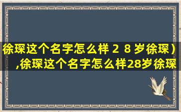 徐琛这个名字怎么样２８岁徐琛）,徐琛这个名字怎么样28岁徐琛)