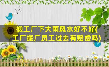 搬工厂下大雨风水好不好(工厂搬厂员工过去有赔偿吗)