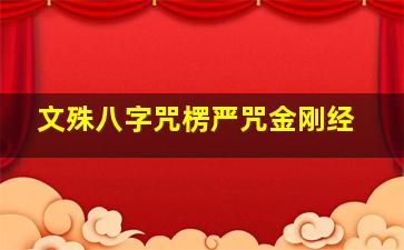 文殊八字咒楞严咒金刚经