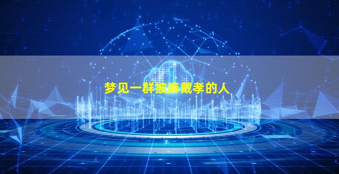 梦见一群披麻戴孝的人