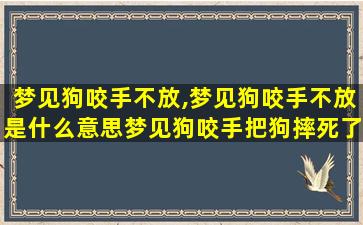 梦见狗咬手不放,梦见狗咬手不放是什么意思梦见狗咬手把狗摔死了么意思