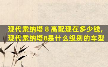现代索纳塔８高配现在多少钱,现代索纳塔8是什么级别的车型