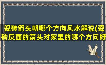 瓷砖箭头朝哪个方向风水解说(瓷砖反面的箭头对家里的哪个方向好)