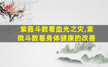 紫薇斗数看血光之灾,紫微斗数看身体健康的改善
