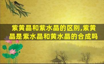 紫黄晶和紫水晶的区别,紫黄晶是紫水晶和黄水晶的合成吗