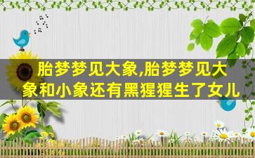 胎梦梦见大象,胎梦梦见大象和小象还有黑猩猩生了女儿