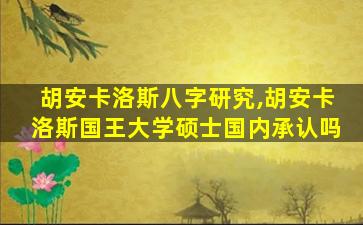 胡安卡洛斯八字研究,胡安卡洛斯国王大学硕士国内承认吗