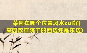 菜园在哪个位置风水zui
好(菜园放在院子的西边还是东边)