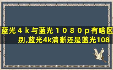 蓝光４ｋ与蓝光１０８０ｐ有啥区别,蓝光4k清晰还是蓝光1080p清晰