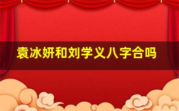 袁冰妍和刘学义八字合吗
