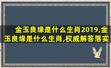 金玉良缘是什么生肖2019,金玉良缘是什么生肖,权威解答落实