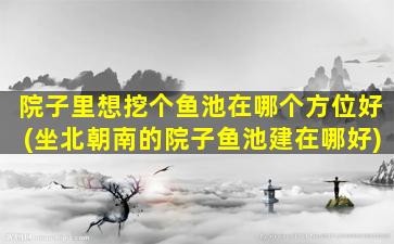 院子里想挖个鱼池在哪个方位好(坐北朝南的院子鱼池建在哪好)
