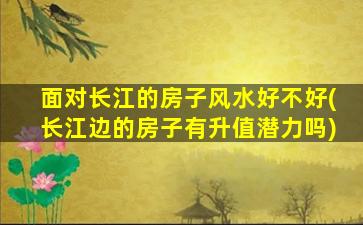 面对长江的房子风水好不好(长江边的房子有升值潜力吗)