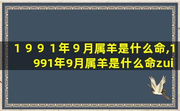 １９９１年９月属羊是什么命,1991年9月属羊是什么命zui
佳配偶